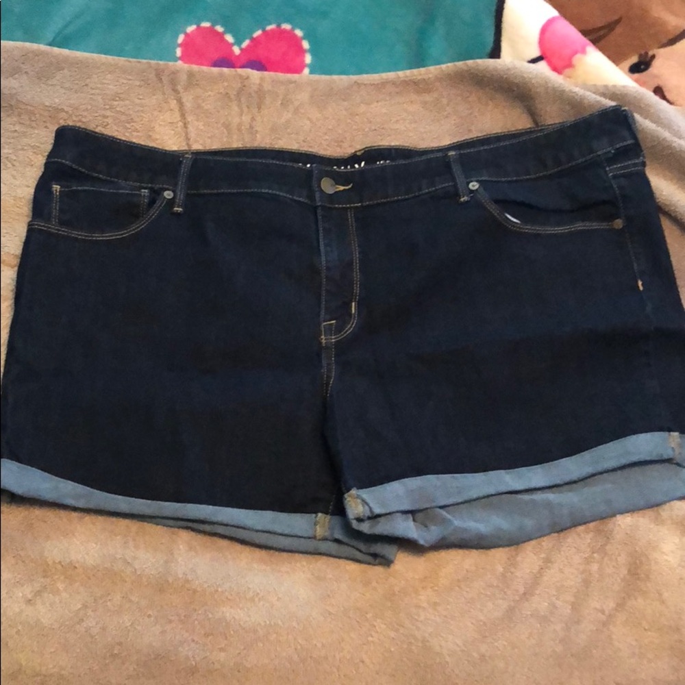 Dark blue jean shorts